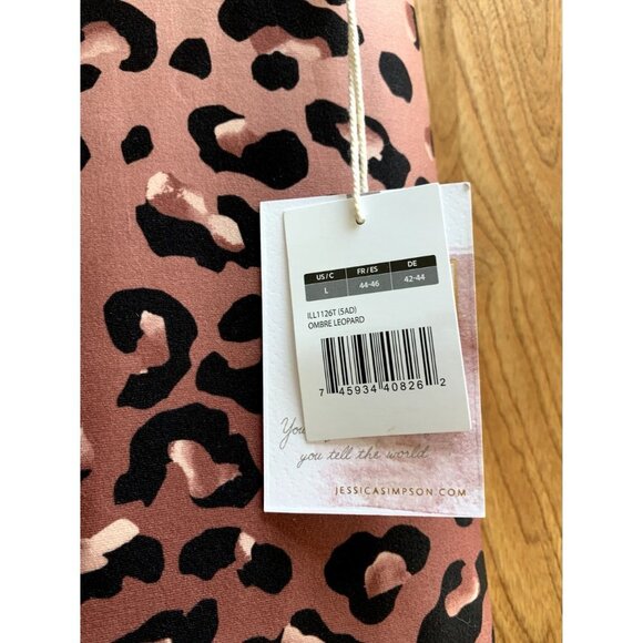 Jessica Simpson Ombre Leopard Print Cropped Leggings Women's Large - Picture 5 of 6